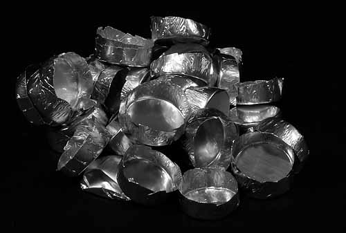 Tin Weighing Pans Pressed Standard Weight 3.75 x 6mm pack of 100